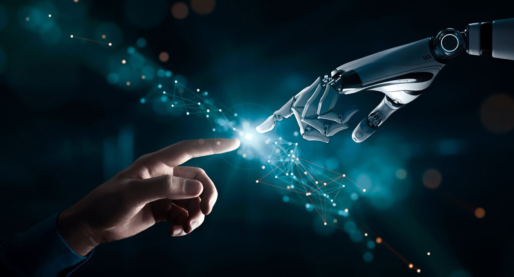 Ai,,machine,learning,and,neural,networks,.,the,robot's,hand